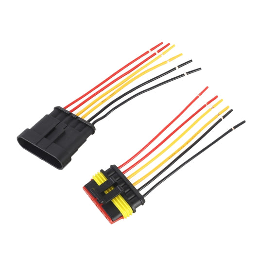 10pcs 5P Car Waterproof Plug Car Connector Plug-In, Length：10cm, 6P