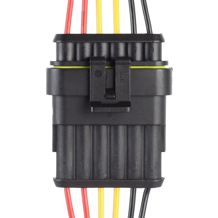 10pcs 5P Car Waterproof Plug Car Connector Plug-In, Length：10cm, 6P