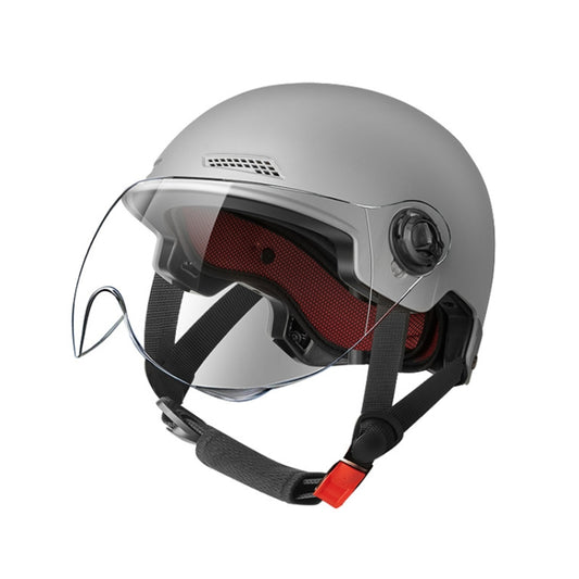 BY-1292 Unisex Motorcycle Frosted Protective Short Mirror Half Helmet