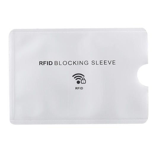 100pcs Aluminum Foil Anti Theft RFID Blocking Sleeve Card Protector, Size: 9.1*6.3cm, RFID Blocking Sleeve 100pcs