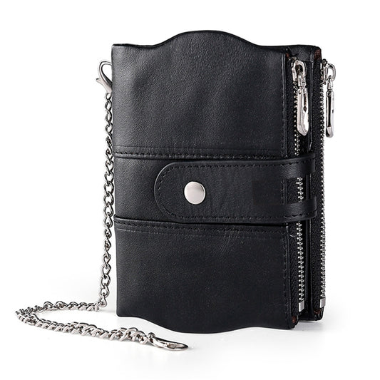 LT3539 Cowhide Leather Zipper Buckle Anti-magnetic RFID Wallet Clutch Bag for Men, with Card Slots & Shoulder Strap, LT3539 Shoulder Strap Black, LT3539 Shoulder Strap Coffee, LT3539 Shoulder Strap Blue, LT3539 Strap Red, LT3539 Yellowish-brown