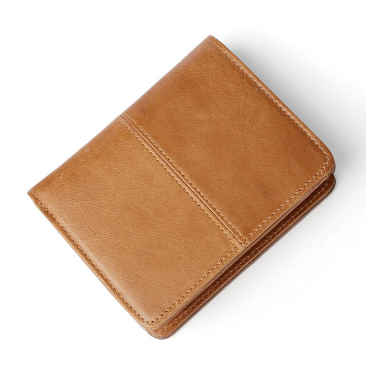 TP-195 Oilskin Leather Multi-functional Change Purse RFID Leather Wallet