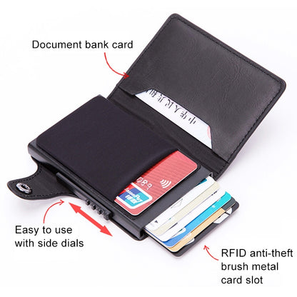 X-51 Automatically Pop-up Card Type Anti-magnetic RFID Anti-theft PU Leather Wallet with Card Slots, X-51  with Card Slots Blue, X-51  with Card Slots Apricot, X-51  with Card Slots Black, X-51  with Card Slots Coffee�����������������������������������...