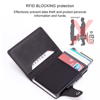 X-51 Automatically Pop-up Card Type Anti-magnetic RFID Anti-theft PU Leather Wallet with Card Slots, X-51  with Card Slots Blue, X-51  with Card Slots Apricot, X-51  with Card Slots Black, X-51  with Card Slots Coffee�����������������������������������...