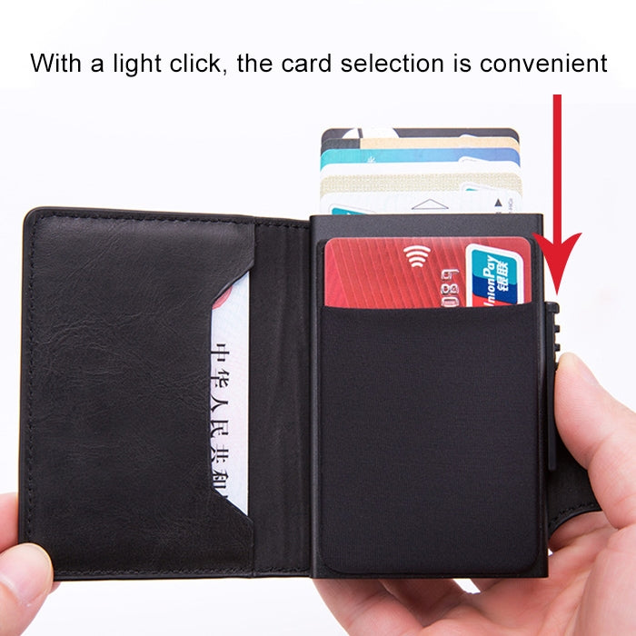 X-51 Automatically Pop-up Card Type Anti-magnetic RFID Anti-theft PU Leather Wallet with Card Slots, X-51  with Card Slots Blue, X-51  with Card Slots Apricot, X-51  with Card Slots Black, X-51  with Card Slots Coffee�����������������������������������...