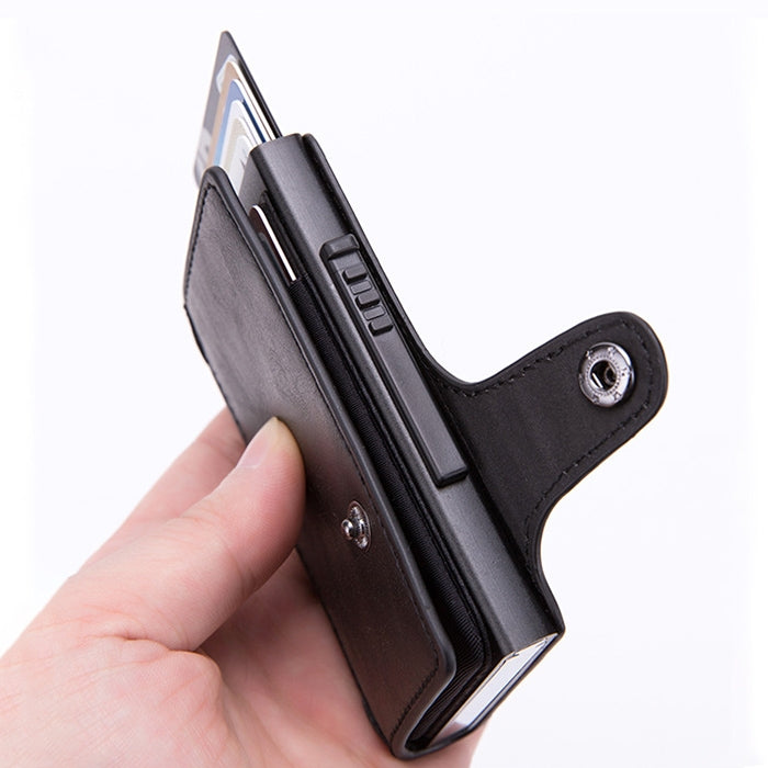 X-51 Automatically Pop-up Card Type Anti-magnetic RFID Anti-theft PU Leather Wallet with Card Slots, X-51  with Card Slots Blue, X-51  with Card Slots Apricot, X-51  with Card Slots Black, X-51  with Card Slots Coffee�����������������������������������...