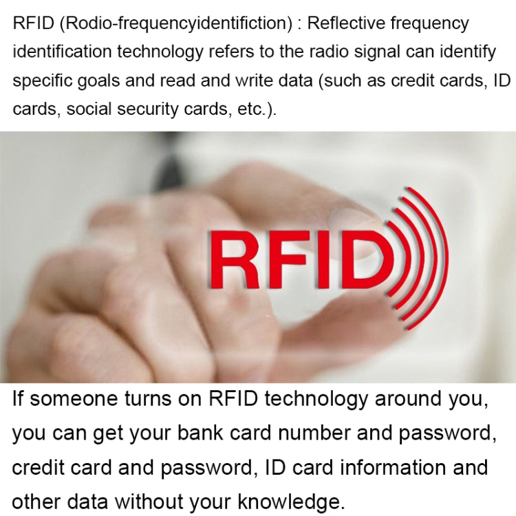 محفظة بطاقات من جلد البقر بلون واحد مع حماية من RFID وحقيبة بطاقات مزودة بثلاث فتحات للبطاقات وإطار للصور، المقاس: 110*77*4 مم