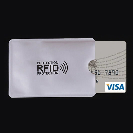 Aluminum Foil RFID Blocking Credit Card ID Bank Card Case Card Holder Cover, Size: 9.1*6.3cm, RFID 1pcs