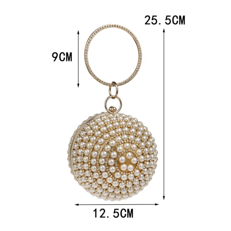 Ball Shape Women Fashion Banquet Party Pearl Handbag