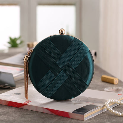 Women Fashion Banquet Party Silk Handbag