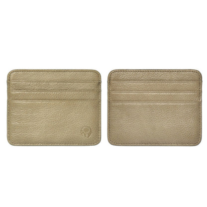 XIAO YUAN XIANG Cowhide Leather Pocket 6 Card Sleeve Wallet Coin Purse Card Holder, Size: 10.7cm x8.7cm, Random Color Delivery, 6 Card Sleeve