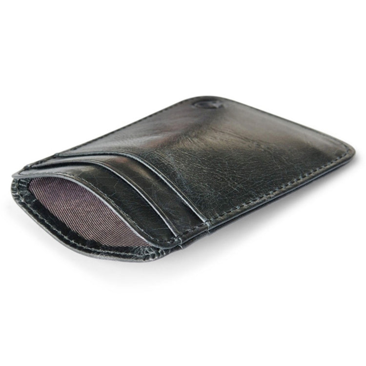 XIAO YUAN XIANG Cowhide Leather 5 Card Pocket Sleeve Wallet Coin Purse Credit Card Holder, Size: 10.6cm x 7.2cm, Random Color Delivery, 5 Card Pocket Sleeve