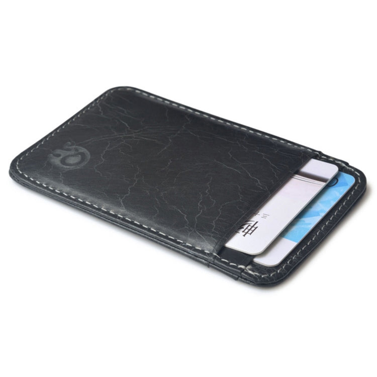 XIAO YUAN XIANG Cowhide Leather 5 Card Pocket Sleeve Wallet Coin Purse Credit Card Holder, Size: 10.6cm x 7.2cm, Random Color Delivery, 5 Card Pocket Sleeve