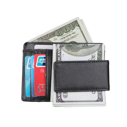 محفظة بطاقات جلدية شمعية زيتية مضادة للمغناطيس بتقنية RFID من Crazy Horse بتصميم KB80 للرجال والنساء