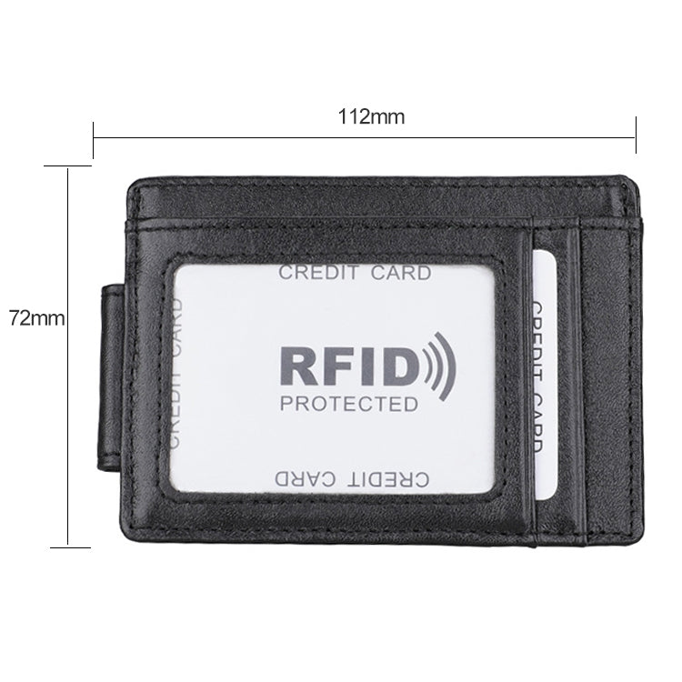 محفظة بطاقات جلدية شمعية زيتية مضادة للمغناطيس بتقنية RFID من Crazy Horse بتصميم KB80 للرجال والنساء