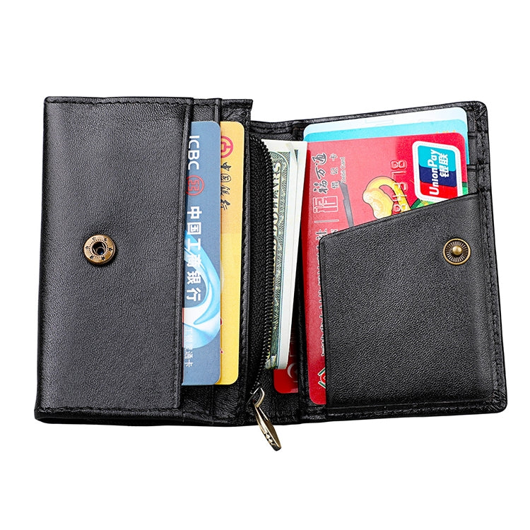 KB171 Antimagnetic RFID Crazy Horse Texture Leather Card Holder Wallet for Men and Women