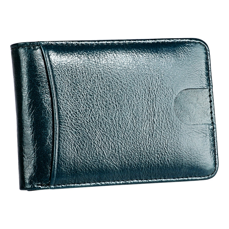KB186 Antimagnetic RFID Mini Crazy Horse Texture Leather Billfold Card Wallet for Men and Women