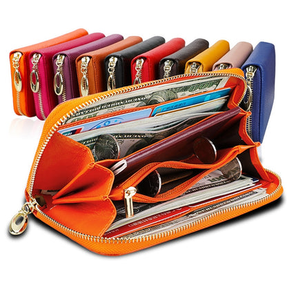 906 Antimagnetic RFID Litchi Texture Women Large Capacity Hand Wallet Purse Phone Bag with Card Slots