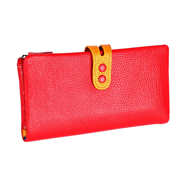 3572 Litchi Texture Leather Zipper Lady Wallet Large-capacity Purse