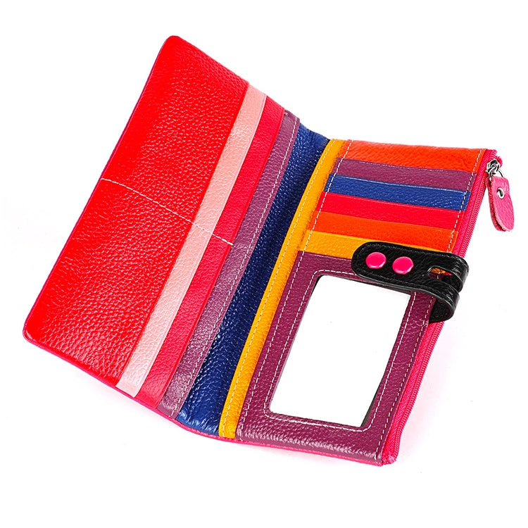 3572 Litchi Texture Leather Zipper Lady Wallet Large-capacity Purse