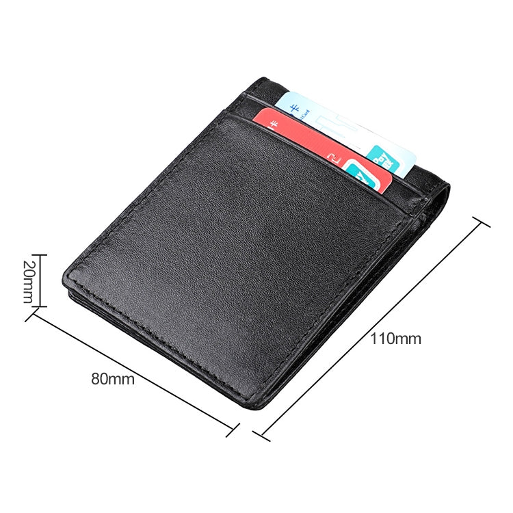 9037 Antimagnetic RFID Crazy Horse Texture Leather Wallet Billfold for Men and Women