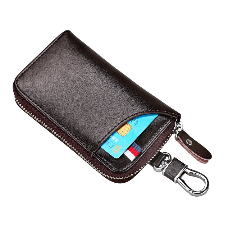 9102 Multi-function Waist Hanging Leather Zipper Wallet Keys Holder Bag
