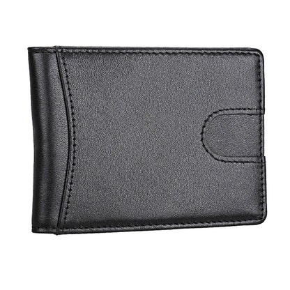 9601 Antimagnetic RFID Mini Crazy Horse Texture Leather Wallet Billfold, 9601