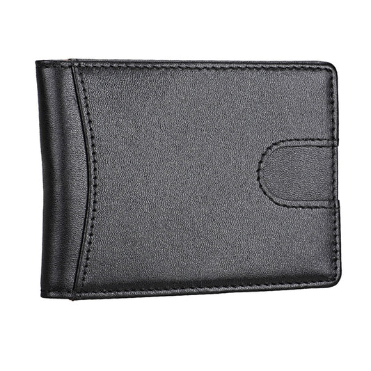 9601 Antimagnetic RFID Mini Crazy Horse Texture Leather Wallet Billfold, 9601