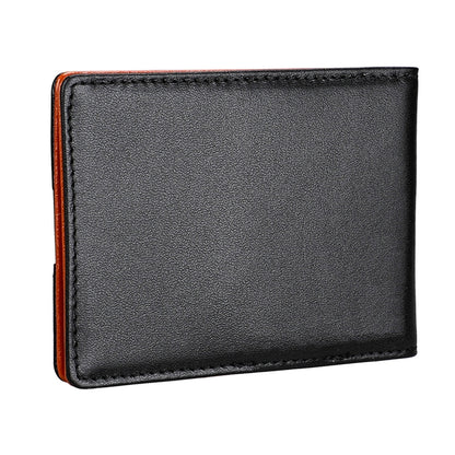 9601 Antimagnetic RFID Mini Crazy Horse Texture Leather Wallet Billfold, 9601