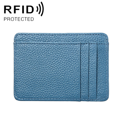 KB37 Antimagnetic RFID Litchi Texture Leather Card Holder Wallet Billfold for Men and Women