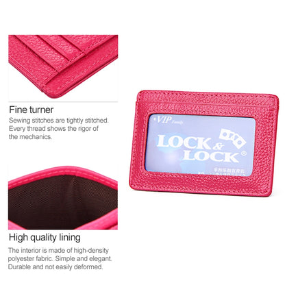 KB37 Antimagnetic RFID Litchi Texture Leather Card Holder Wallet Billfold for Men and Women