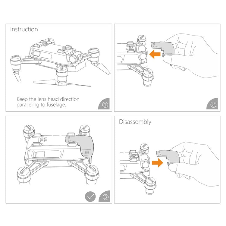 غطاء حماية لعدسة كاميرا Gimbal من PGYTECH لـ DJI Spark