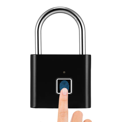 Stainless Steel Automatic Intelligent Fingerprint Padlock Electronic Lock, 10 Fingerprint Edition