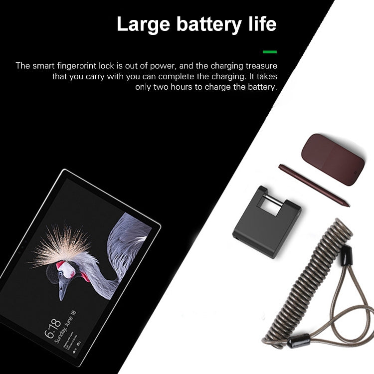 XB30F Mini Smart Fingerprint Padlock Trolley Case Lock, XB30F