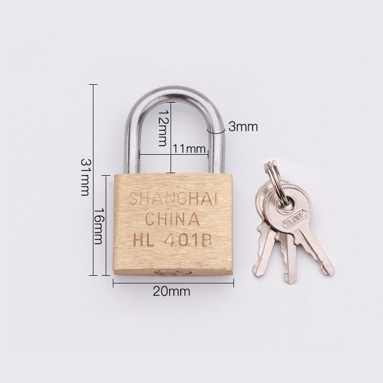Copper Padlock Small Lock, Style: Short Lock Beam, 20mm Open, Short, 20mm Open