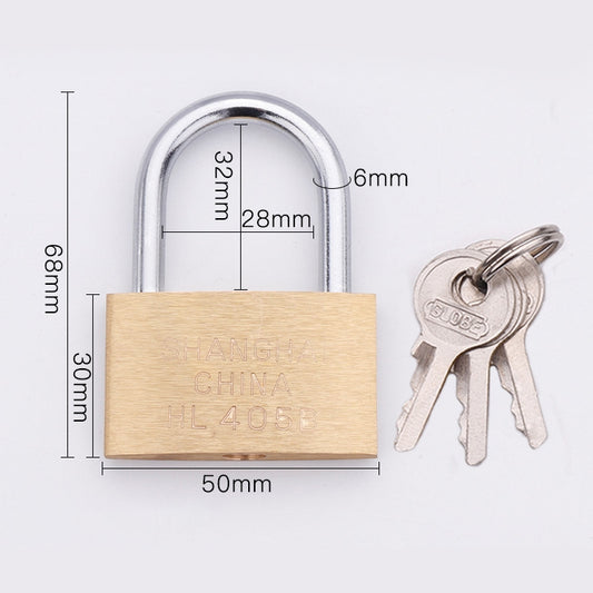 Copper Padlock Small Lock, Style: Short Lock Beam, 50mm Open, Short, 50mm Open
