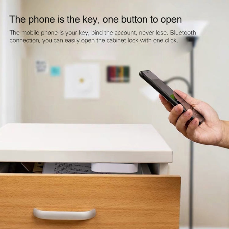 T1 Bluetooth + Tuya APP Smart Drawer Lock Invisible Lock, Support Remote Control Unlocking, T1 Bluetooth + Tuya APP