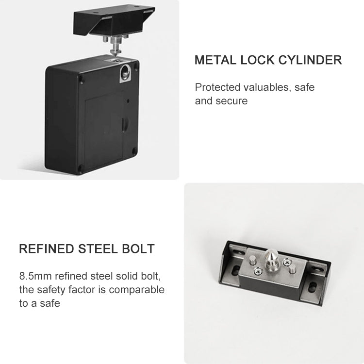 T8+ Non-opening Drawer Lock APP + IC Card Invisible Universal Cabinet Lock, APP + IC Card