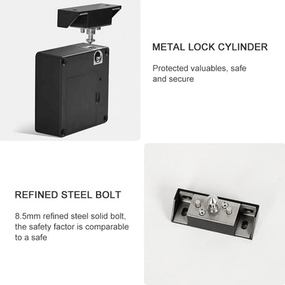 T8+ Non-opening Drawer Lock APP + IC Card Invisible Universal Cabinet Lock, APP + IC Card