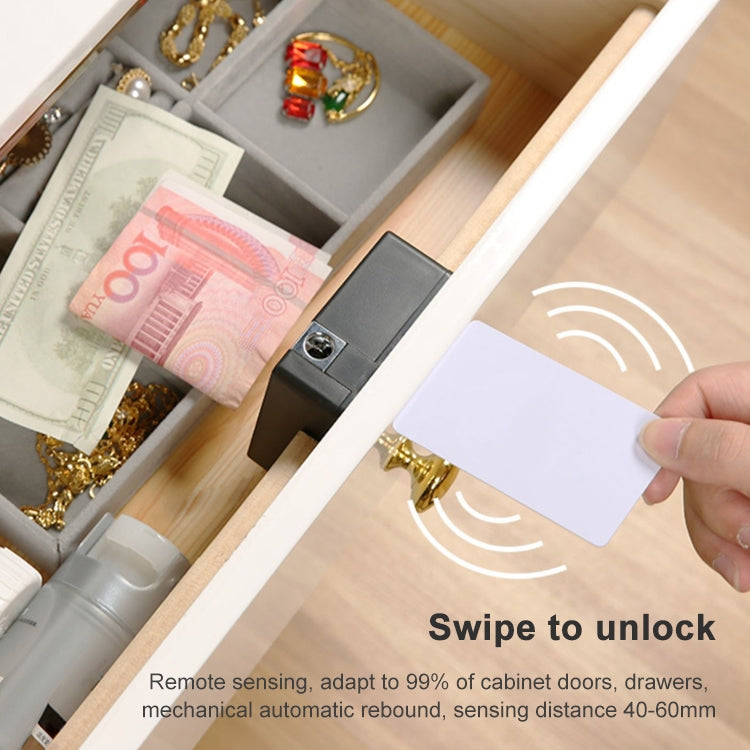 T8+ Non-opening Drawer Lock APP + IC Card Invisible Universal Cabinet Lock, APP + IC Card