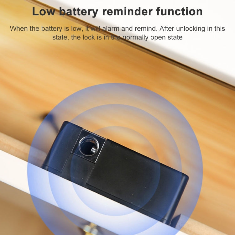 T8+ Non-opening Drawer Lock APP + IC Card Invisible Universal Cabinet Lock, APP + IC Card