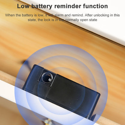 T8+ Non-opening Drawer Lock APP + IC Card Invisible Universal Cabinet Lock, APP + IC Card