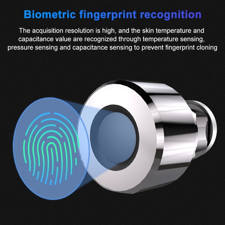 T23FB Micro USB Charging Zinc Alloy Smart Fingerprint + Bluetooth Triple Linkage Open Drawer Lock File Cabinet Lock, Triple Linkage Open Fingerprint + Bluetooth