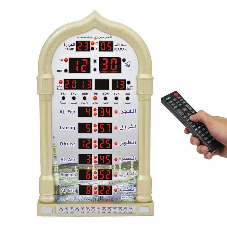 ساعة أذان للمسلمين بشاشة LCD، ساعة منبه للصلاة والكنيسة، قابس الاتحاد الأوروبي