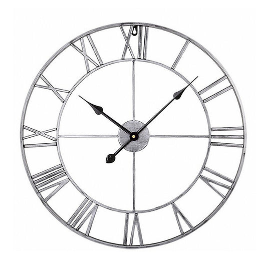 40cm Retro Living Room Iron Round Roman Numeral Mute Decorative Wall Clock, 40cm