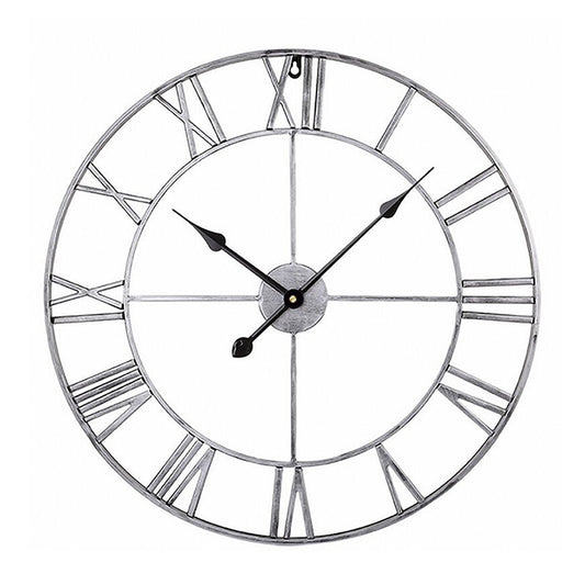 40cm Retro Living Room Iron Round Roman Numeral Mute Decorative Wall Clock, 40cm