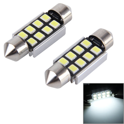 2 PCS 41mm Festoon 3W 300LM White Light 8 LED 3528 SMD Canbus Error-Free Car Reading Lamps,  DC 12, 41mm