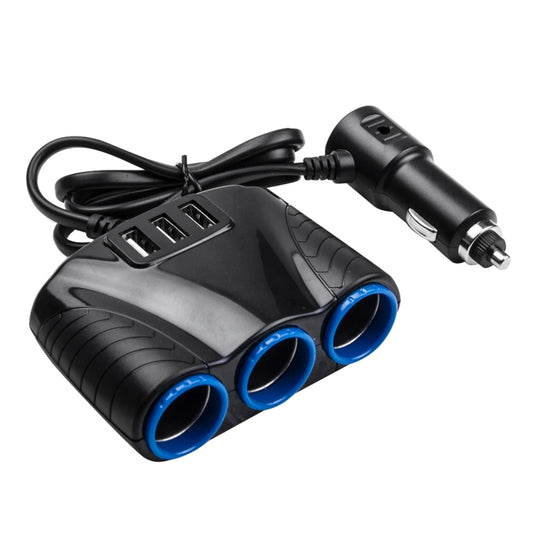 شاحن سيارة 12-24 فولت 3.1 أمبير مع 3 منافذ USB و3 مقابس ولاعة سجائر للسيارة، 12-24 فولت 3.1 أمبير مع 23 منفذ USB