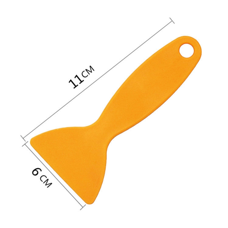 100 PCS Yellow Plastic Small Scraper Car Film Tools Film Scraper Car Accessories, Yellow Plastic Small Scraper