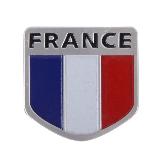 Shield Shape Metal Car Badge Decorative Sticker, Size: Small, French Flag, Italy Flag 2, Italy Flag 1